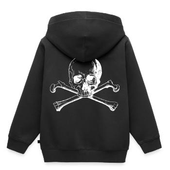 Skull with crossbones - Kids Premium Organic Hoodie - black - Back - AI Model Kid Male (0cm)