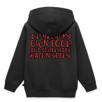 Je cultiverais ma propre nourriture si je pouvais trouver des graines de bacon 3 - Sweat Premium à capuche enfant bio - noir - Dos - AI Model Kid Male (0cm)
