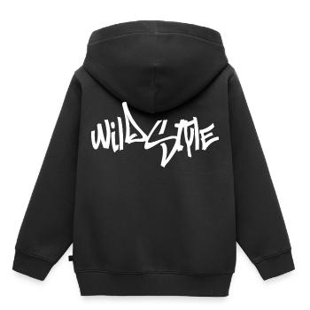 Wildstyle - Hip Hop - Sweat Premium à capuche enfant bio - noir - Dos - AI Model Kid Male (0cm)