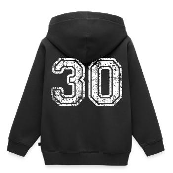 30 - Kids Premium Organic Hoodie - black - Back - AI Model Kid Male (0cm)