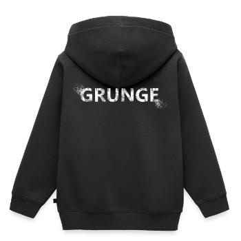 Grunge 90s Seattle distressed Logo - Kinder Premium Organic Hoodie - Schwarz - Hinten - AI Model Kid Male (0cm)