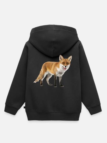 Fuchs - Kinder Premium Organic Hoodie - Schwarz