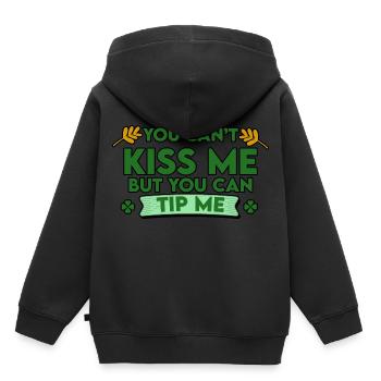 You Can't Kiss Me But You Can Tip Me - Kinder Premium Organic Hoodie - Schwarz - Hinten - AI Model Kid Male (0cm)