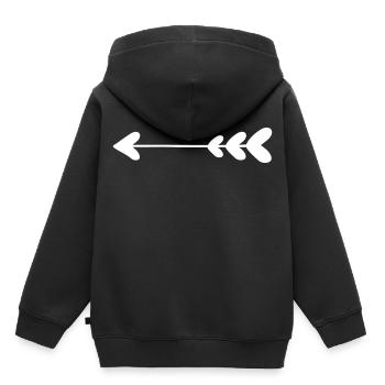Arrow shape for the proof of love - Kids Premium Organic Hoodie - black - Back - AI Model Kid Male (0cm)