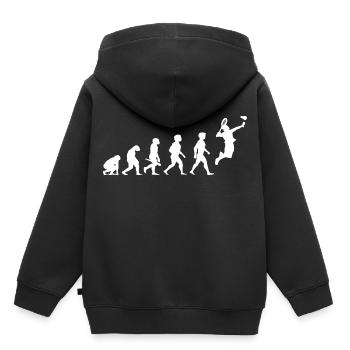 Volant volant badminton volant - Sweat Premium à capuche enfant bio - noir - Dos - AI Model Kid Male (0cm)