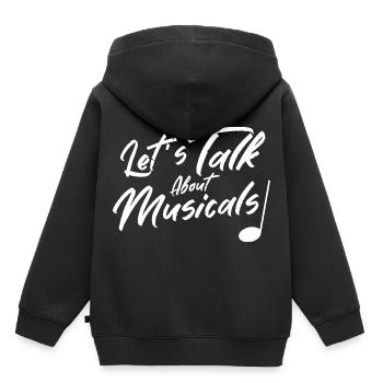 Parlons des comédies musicales Festival Musical Fest - Sweat Premium à capuche enfant bio - noir - Dos - AI Model Kid Male (0cm)