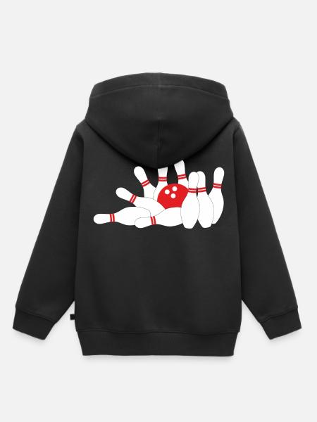 Kegeln - Kinder Premium Organic Hoodie - Schwarz