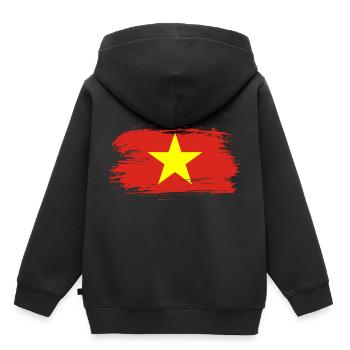 Vietnam Flag - Kids Premium Organic Hoodie - black - Back - AI Model Kid Male (0cm)