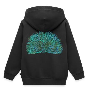paon - Sweat Premium à capuche enfant bio - noir - Dos - AI Model Kid Male (0cm)