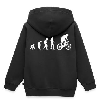 Cyclists | Cyclist Evolution - Kids Premium Organic Hoodie - black - Back - AI Model Kid Male (0cm)
