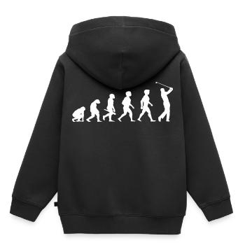 Evolution Golf Golfer Golfspieler Golfplatz - Kinder Premium Organic Hoodie - Schwarz - Hinten - AI Model Kid Male (0cm)
