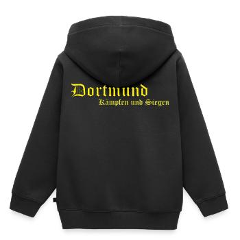 Dortmund - Kinder Premium Organic Hoodie - Schwarz - Hinten - AI Model Kid Male (0cm)