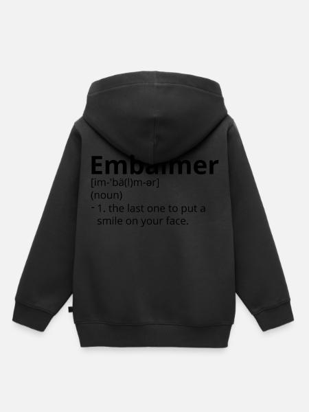 Embalmer Definition Description - Kinder Premium Organic Hoodie - Schwarz