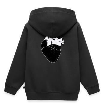 Galaktisches Herz - Kinder Premium Organic Hoodie - Schwarz - Hinten - AI Model Kid Male (0cm)