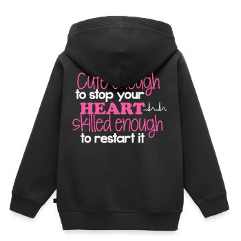 Nurse care cardiac arrest gift - Kids Premium Organic Hoodie - black - Back - AI Model Kid Male (0cm)