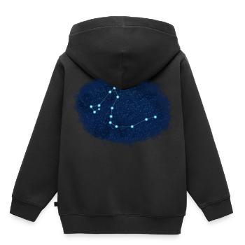 Draco Konstellation - Kinder Premium Organic Hoodie - Schwarz - Hinten - AI Model Kid Male (0cm)