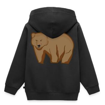 Grizzly Bear - Kids Premium Organic Hoodie - black - Back - AI Model Kid Male (0cm)