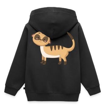 Meerkat Meerkat Meerkat Meerkat - Kids Premium Organic Hoodie - black - Back - AI Model Kid Male (0cm)