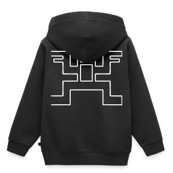 Free Party Tekno Tribe Mental Save the Soundsystem - Sweat Premium à capuche enfant bio - noir - Dos - AI Model Kid Male (0cm)