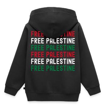 Free Palestine Freiheit Palästina Freies Palästina - Kinder Premium Organic Hoodie - Schwarz - Hinten - AI Model Kid Male (0cm)