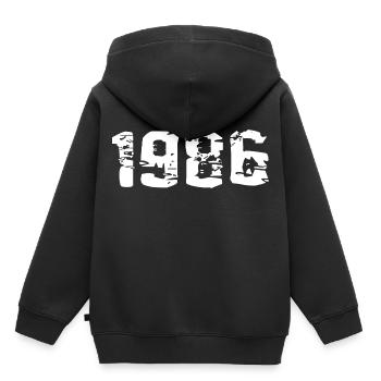 Geburtsjahr 1986 - Kinder Premium Organic Hoodie - Schwarz - Hinten - AI Model Kid Male (0cm)