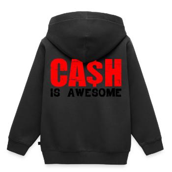 L’argent est génial 8 - Sweat Premium à capuche enfant bio - noir - Dos - AI Model Kid Male (0cm)