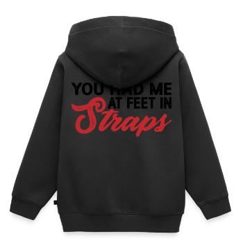 You Had Me At Feet In Straps 8 - Kinder Premium Organic Hoodie - Schwarz - Hinten - AI Model Kid Male (0cm)