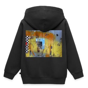 StreetArt de Köln / Cologne Ehrenfeld # 1 - Sweat Premium à capuche enfant bio - noir - Dos - AI Model Kid Male (0cm)