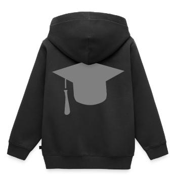 Hut - Kinder Premium Organic Hoodie - Schwarz - Hinten - AI Model Kid Male (0cm)