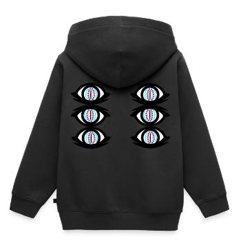 Eye Eyes Fantasy Chaman Spirituel Occulte - Sweat Premium à capuche enfant bio - noir - Dos - AI Model Kid Male (0cm)