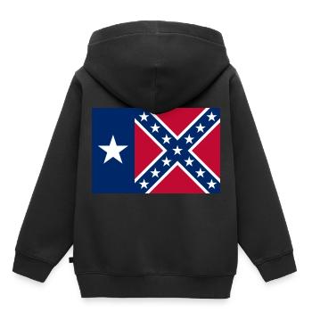 Texas Rebel Flag - Kids Premium Organic Hoodie - black - Back - AI Model Kid Male (0cm)