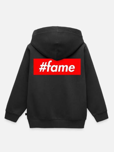 #fame - Kinder Premium Organic Hoodie - Schwarz