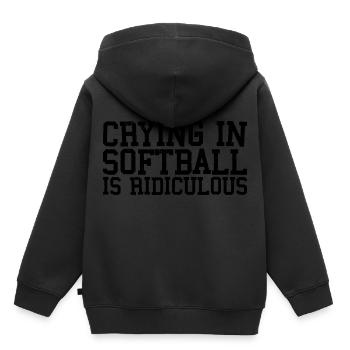 Pleurer Au Softball Est Ridicule 3 - Sweat Premium à capuche enfant bio - noir - Dos - AI Model Kid Male (0cm)