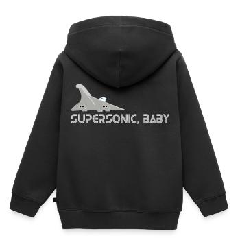 Supersonic Baby - Kinder Premium Organic Hoodie - Schwarz - Hinten - AI Model Kid Male (0cm)