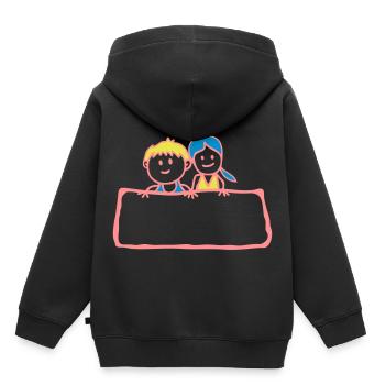 Zeichen-Panel Junge Mädchen Partei anniv - Kinder Premium Organic Hoodie - Schwarz - Hinten - AI Model Kid Male (0cm)