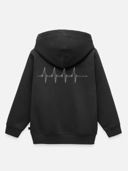 pulsation - Sweat Premium à capuche enfant bio - noir