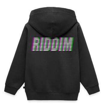 RIDDIM - Kids Premium Organic Hoodie - black - Back - AI Model Kid Male (0cm)