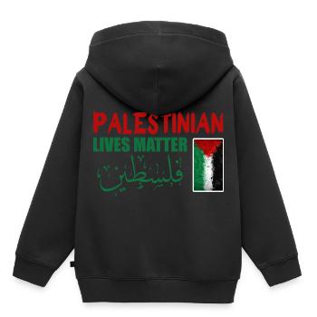 Palestinian Lives Matter - Kids Premium Organic Hoodie - black - Back - AI Model Kid Male (0cm)