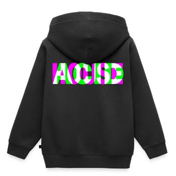 acid house techno dubstep dj raver party edm - Kinder Premium Organic Hoodie - Schwarz - Hinten - AI Model Kid Male (0cm)