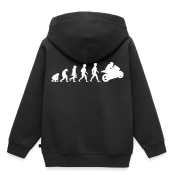 Evolution Superbikes Moto Biker course - Sweat Premium à capuche enfant bio - noir - Dos - AI Model Kid Male (0cm)