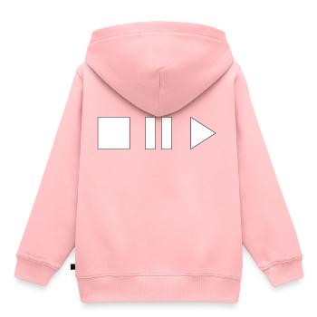 Stop Play and Pause - Kids Premium Organic Hoodie - rose - Back - AI Model Kid Female (0cm)