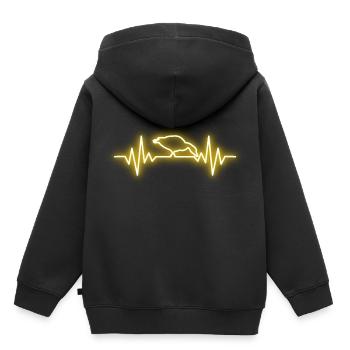 Ente - Kinder Premium Organic Hoodie - Schwarz - Hinten - AI Model Kid Male (0cm)