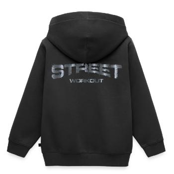 street workout - metal - Kinder Premium Organic Hoodie - Schwarz - Hinten - AI Model Kid Male (0cm)