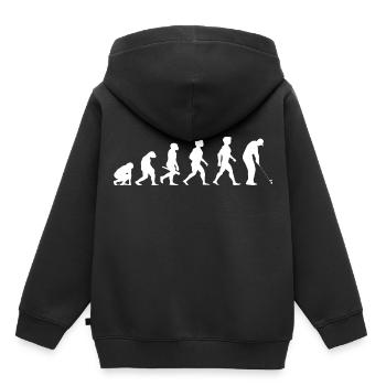Evolution Golf Golfer Golfspieler Golfplatz - Kinder Premium Organic Hoodie - Schwarz - Hinten - AI Model Kid Male (0cm)