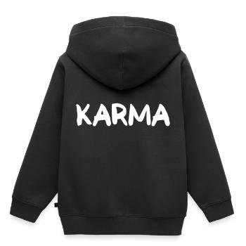 karma - Sweat Premium à capuche enfant bio - noir - Dos - AI Model Kid Male (0cm)