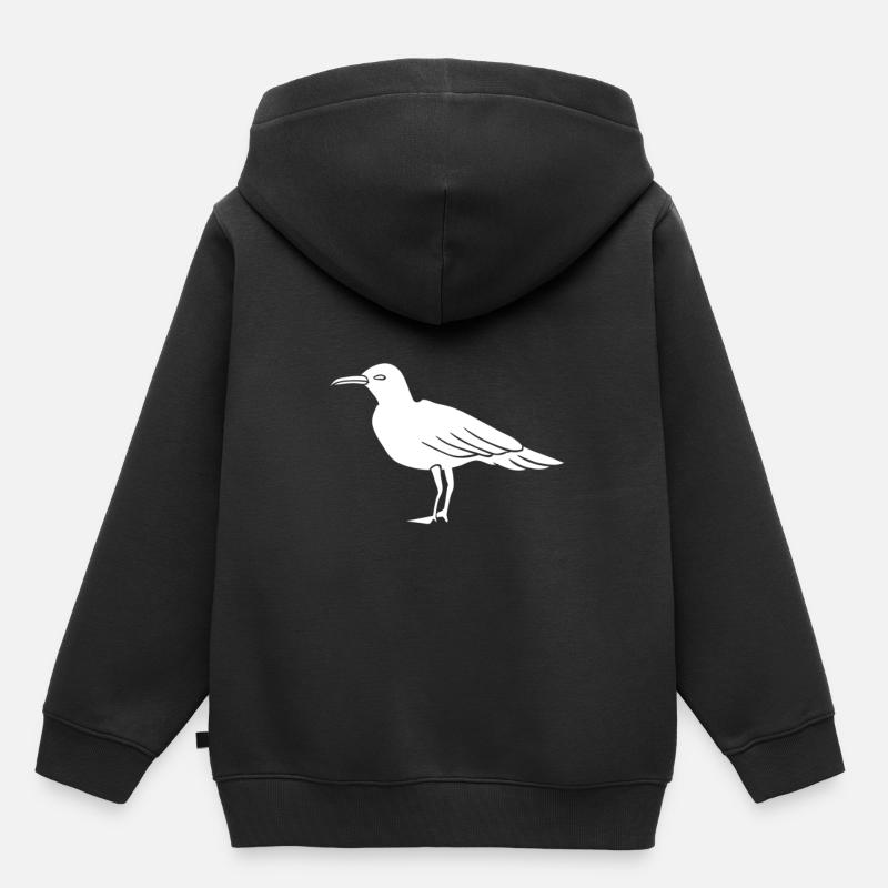 Möwe - Kinder Premium Organic Hoodie - Schwarz