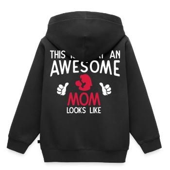 Awesome Mom - Kinder Premium Organic Hoodie - Schwarz - Hinten - AI Model Kid Male (0cm)