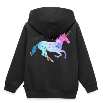 Unicorn with glitter - Kids Premium Organic Hoodie - black - Back - AI Model Kid Male (0cm)
