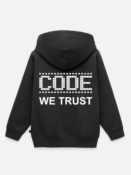 CODE - Kinder Premium Organic Hoodie - Schwarz
