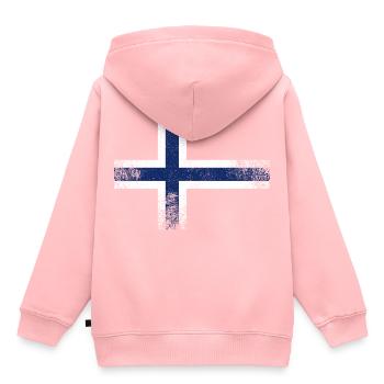Chemise vintage Cool Norway - Sweat Premium à capuche enfant bio - rose - Dos - AI Model Kid Female (0cm)
